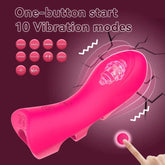 Vibrador de dedo, masajeador de clítoris y punto G con 10 vibraciones para juegos previos en pareja